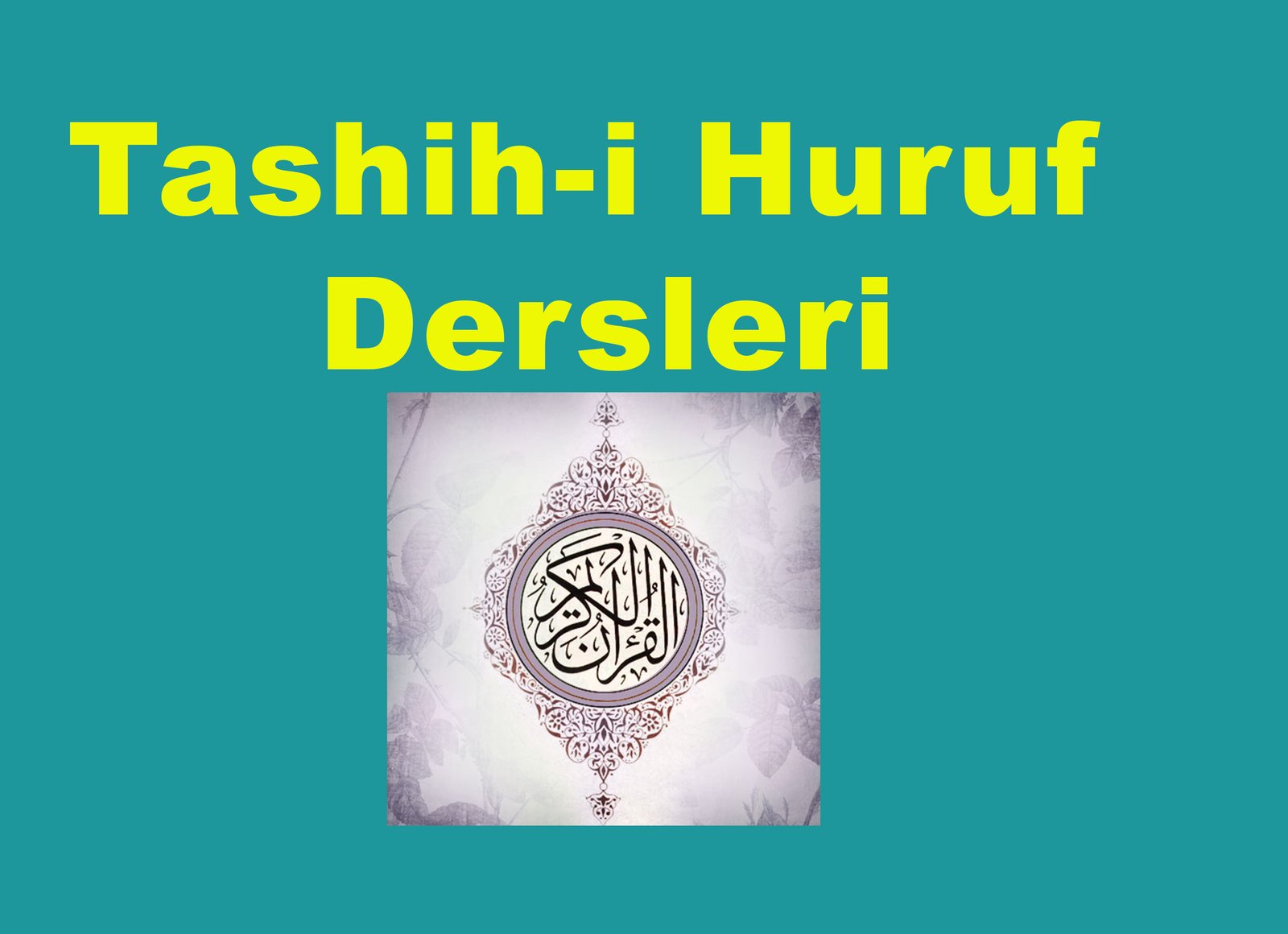 Tashih-i Huruf Dersleri