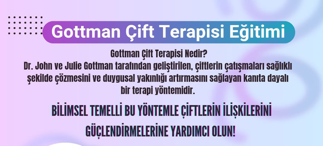 ÇİFT TERAPİSİ (GOTTMAN)